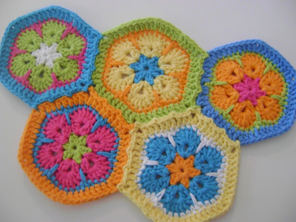 Giant African Flower Hexagon Pattern